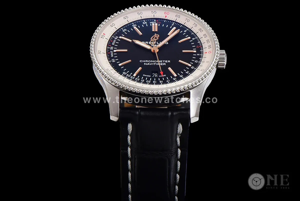 Navitimer Automatic 41 Black and White Dial in Steel