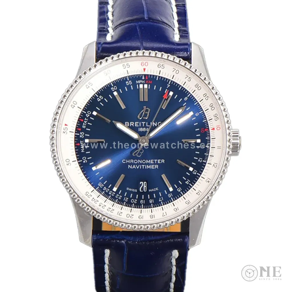 Navitimer Automatic 41 Blue and White Dial in Steel