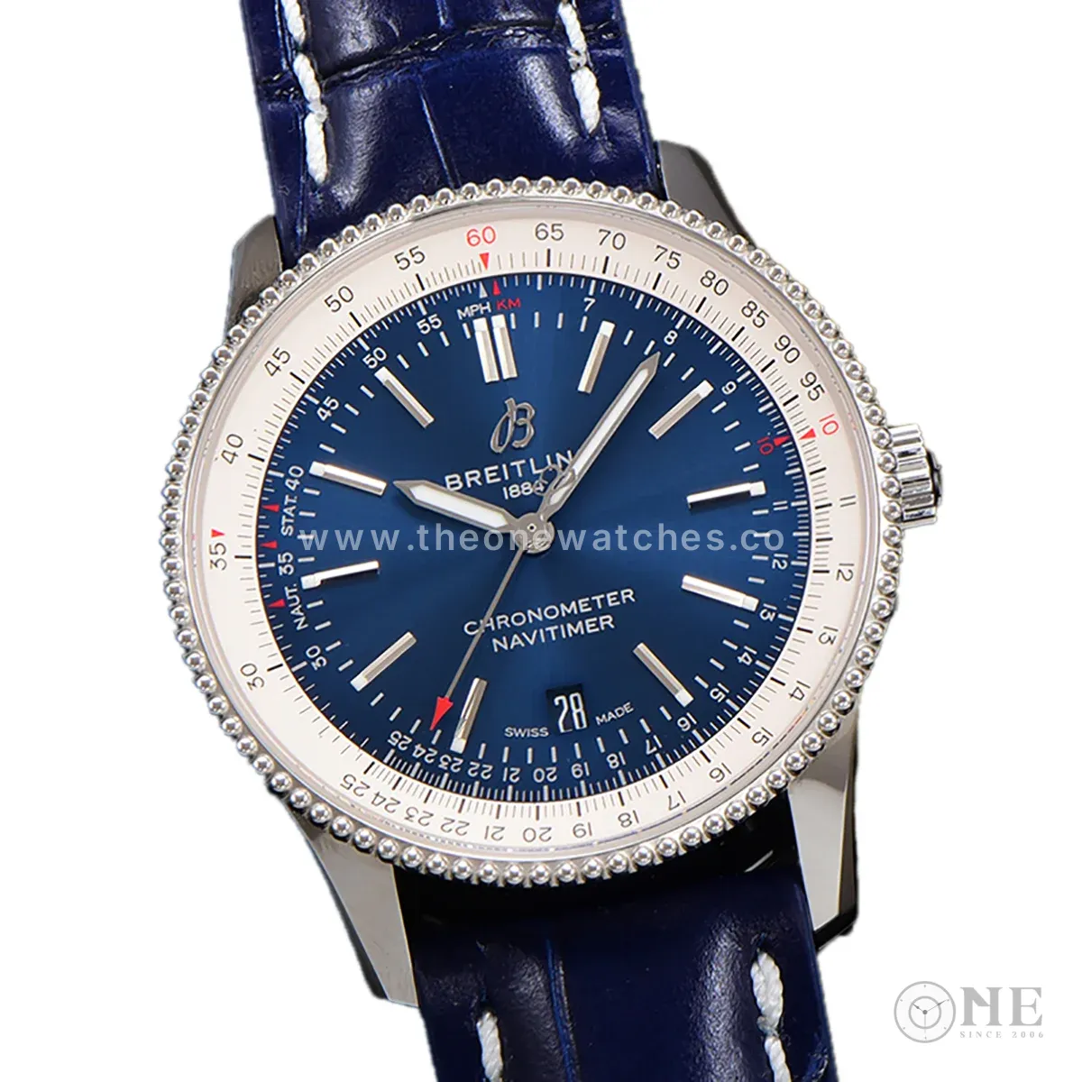 Navitimer Automatic 41 Blue and White Dial in Steel