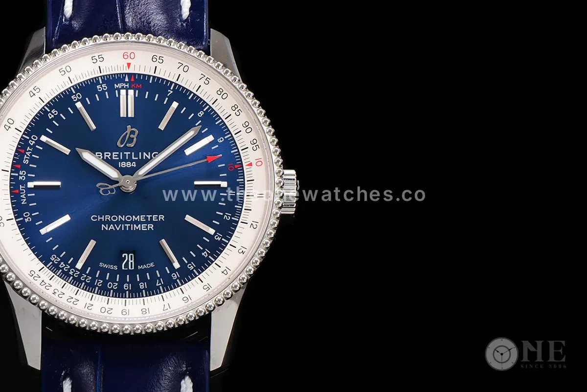 Navitimer Automatic 41 Blue and White Dial in Steel