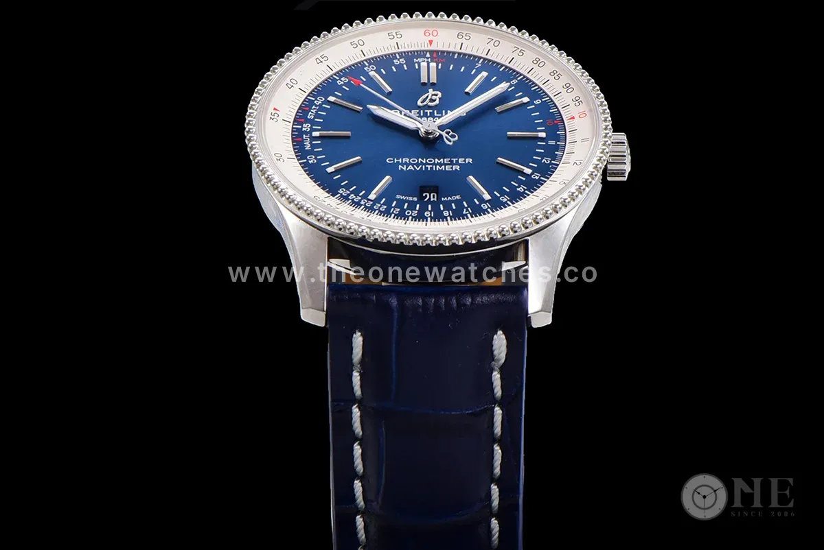 Navitimer Automatic 41 Blue and White Dial in Steel