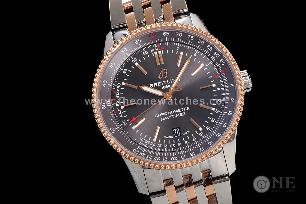 Navitimer Automatic 41 Grey Dial in Steel/Rose Gold on Bracelet Ref. U17326121M1U1