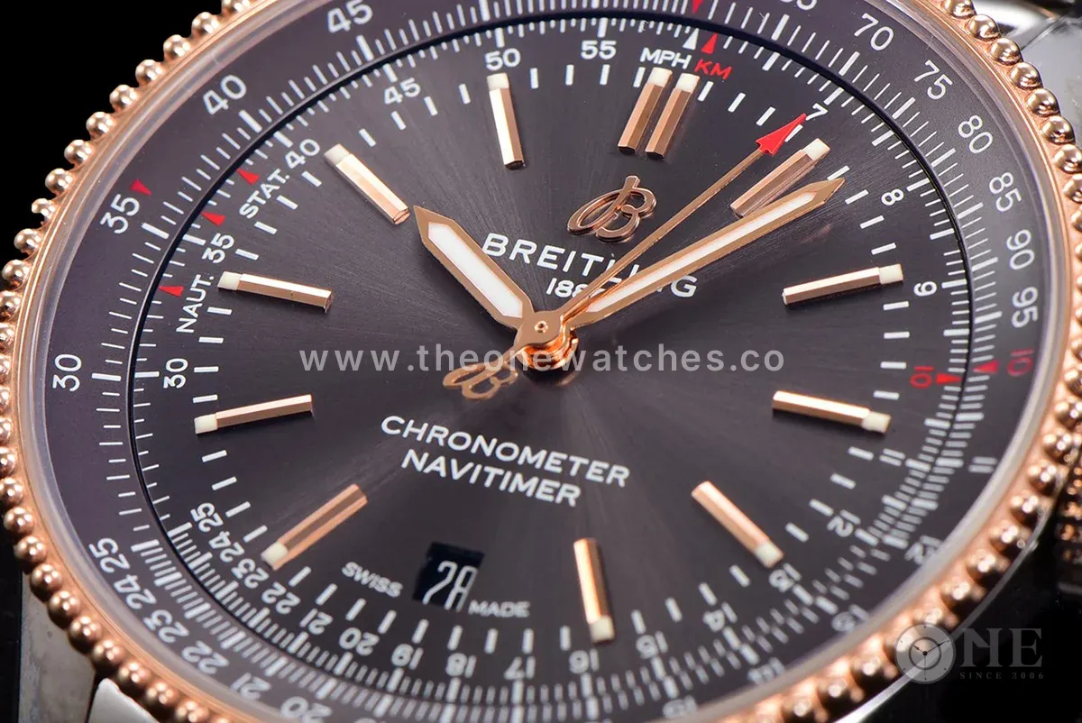 Navitimer Automatic 41 Grey Dial in Steel/Rose Gold on Bracelet Ref. U17326121M1U1