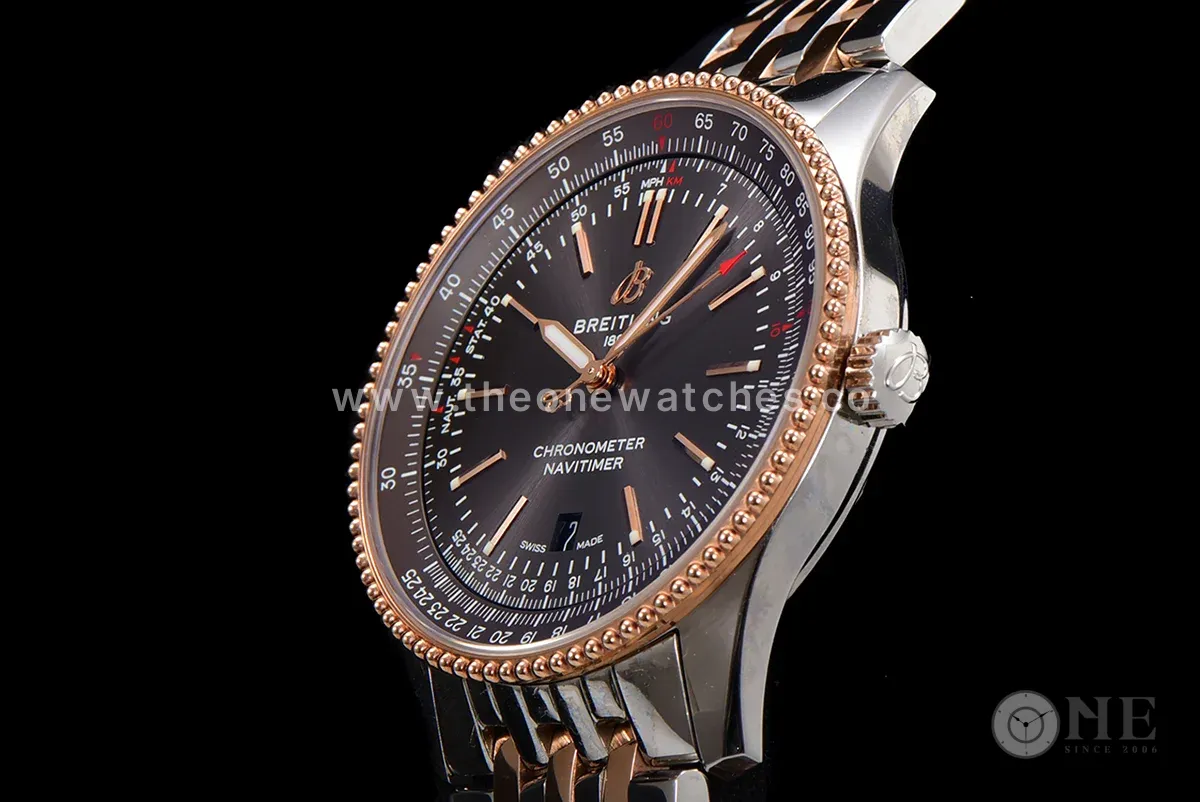 Navitimer Automatic 41 Grey Dial in Steel/Rose Gold on Bracelet Ref. U17326121M1U1