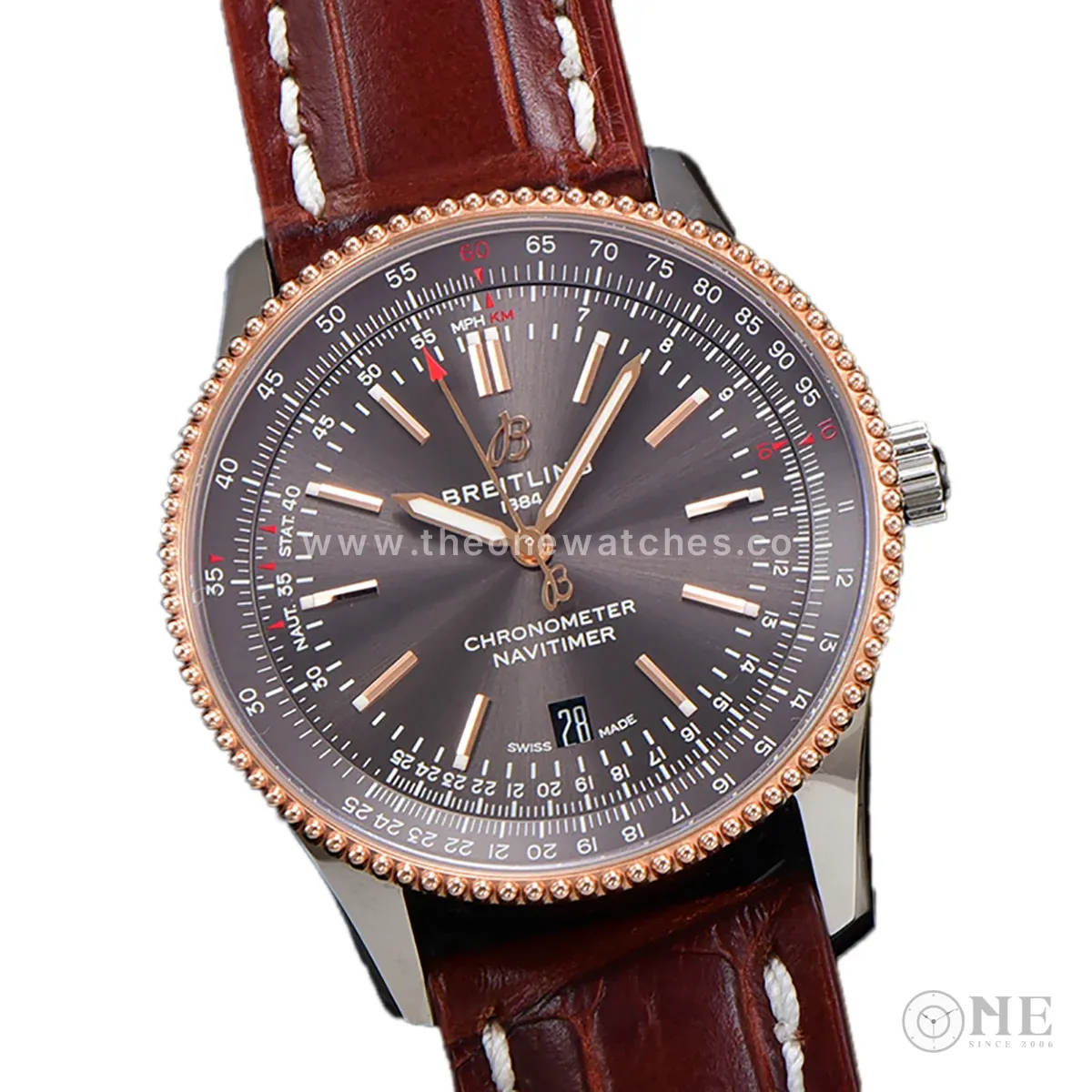 Navitimer Automatic 41 Slate Grey Dial in Rose Gold