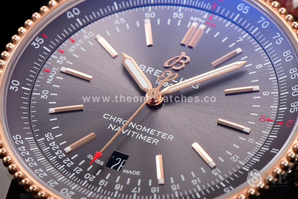 Navitimer Automatic 41 Slate Grey Dial in Rose Gold