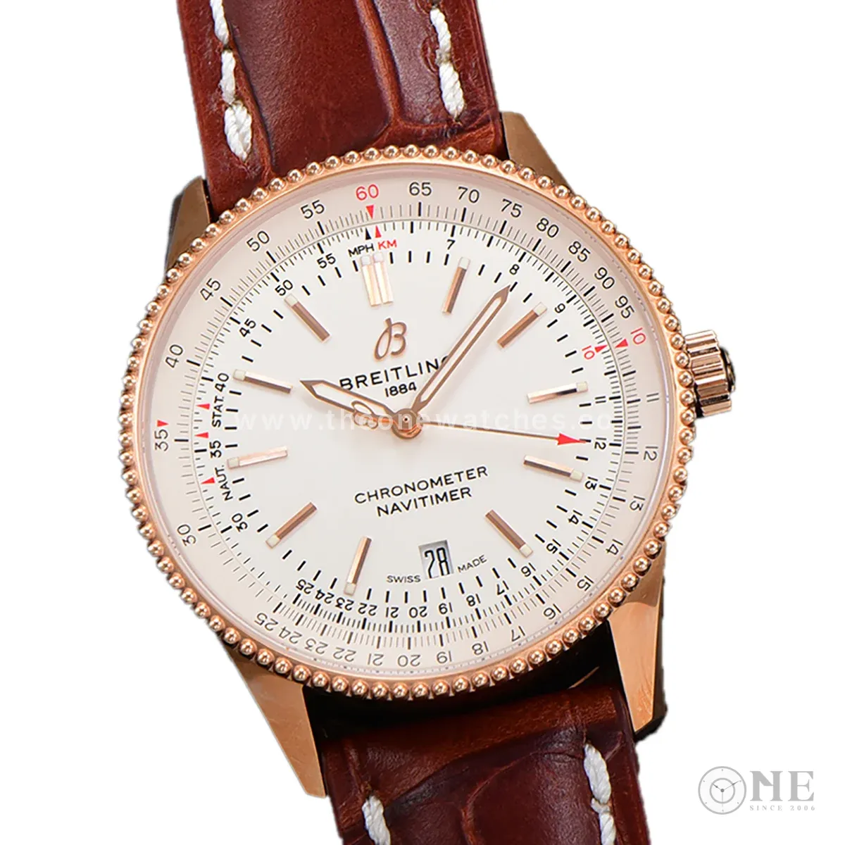 Navitimer Automatic 41 White Dial in Rose Gold