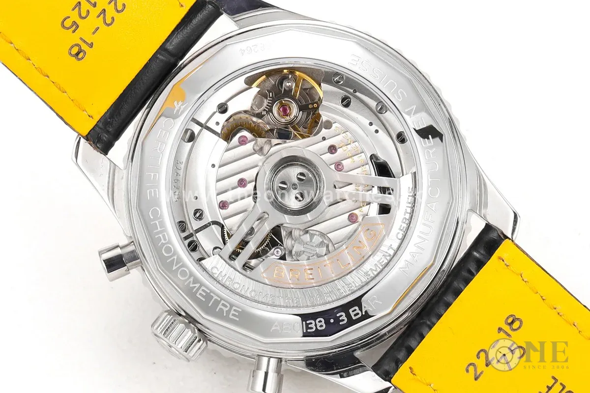 Navitimer B01 Chronograph 43 Copper Dial in Steel on Leather Strap Ref. AB0138241K1P1