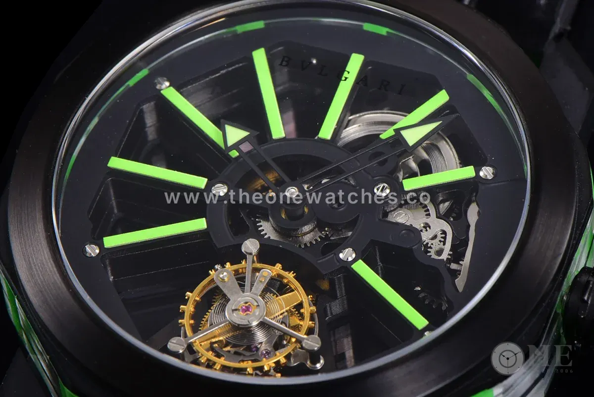 Octo Roma Watch with Green Markers