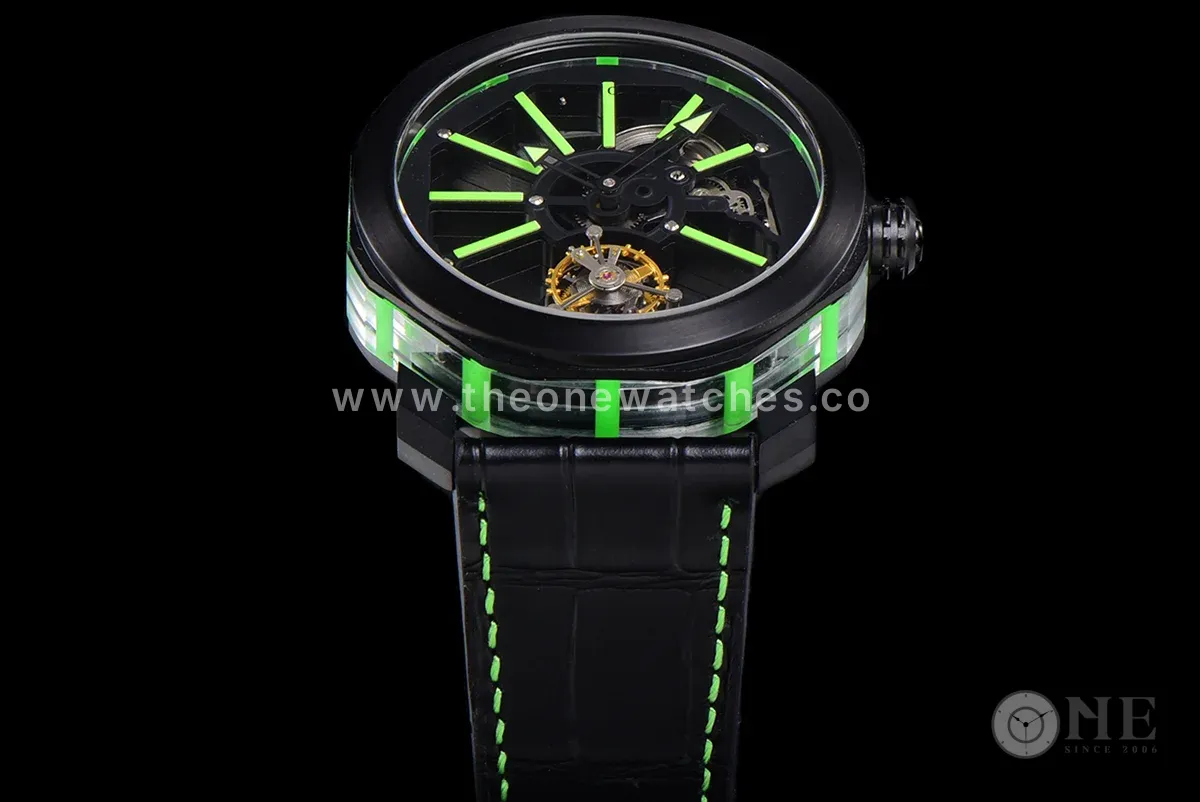 Octo Roma Watch with Green Markers