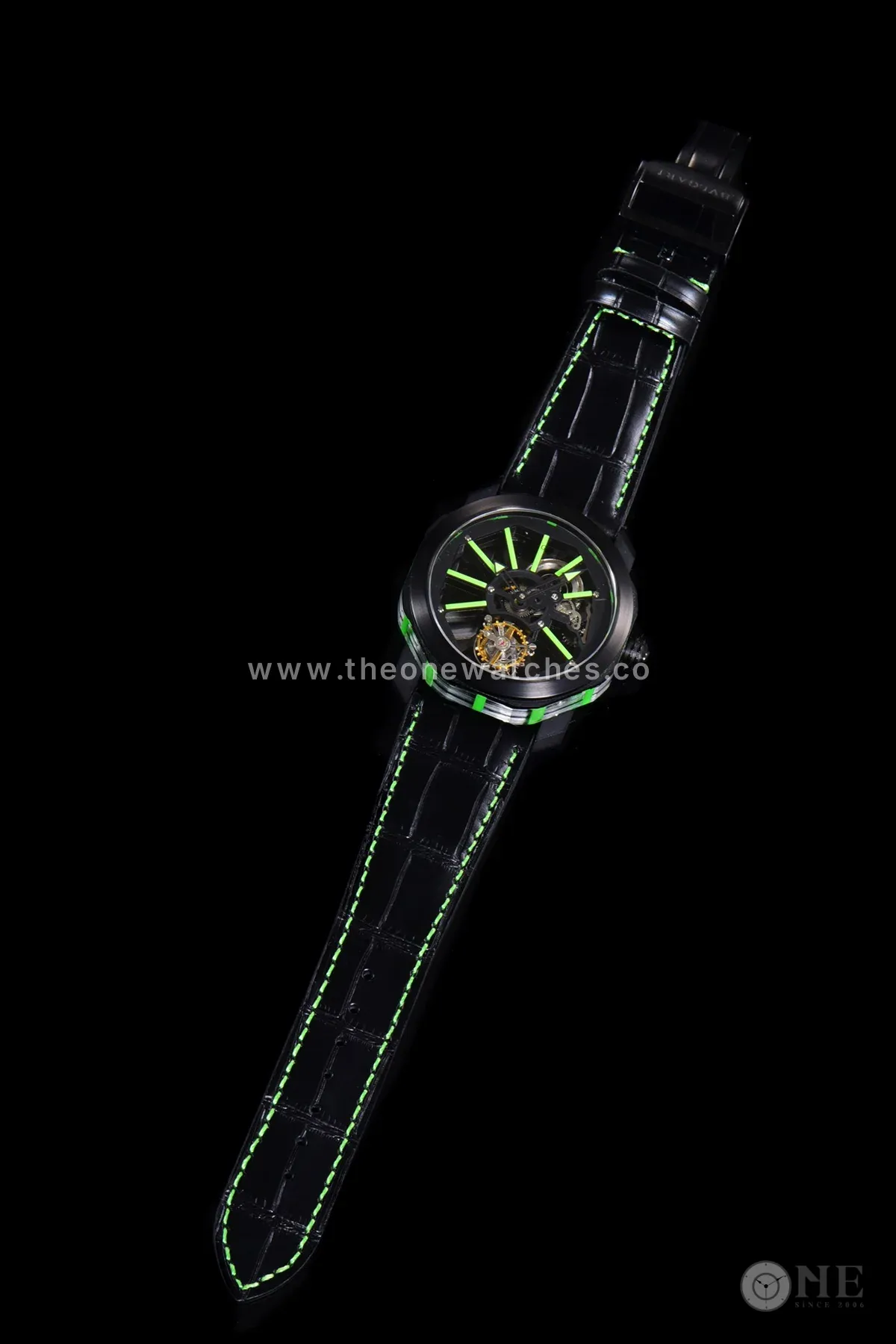 Octo Roma Watch with Green Markers