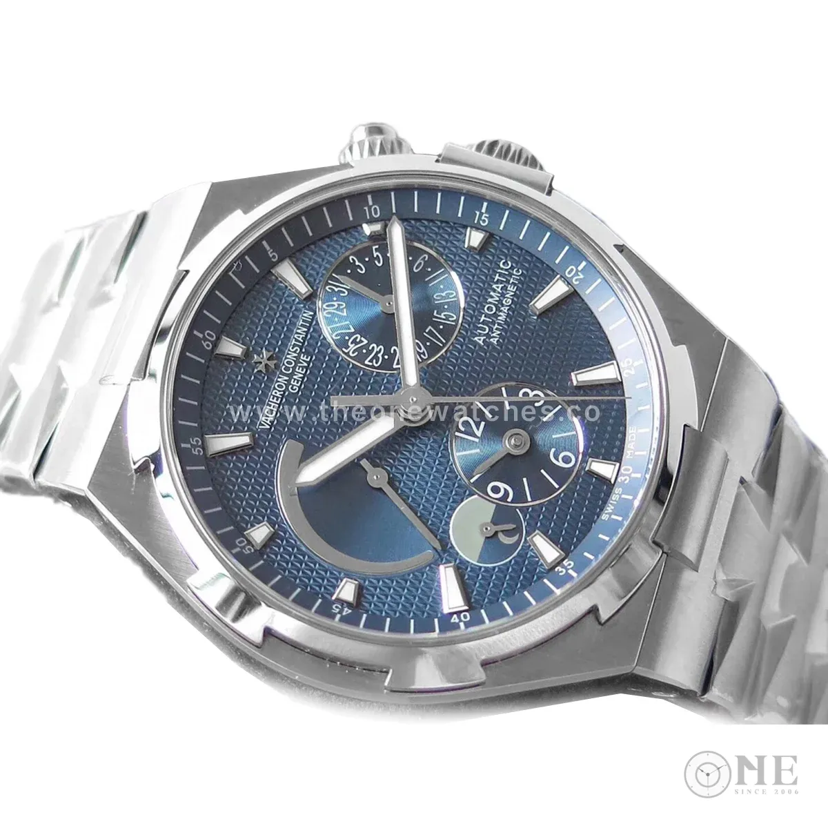 Overseas Dual Time Blue Dial in Steel
