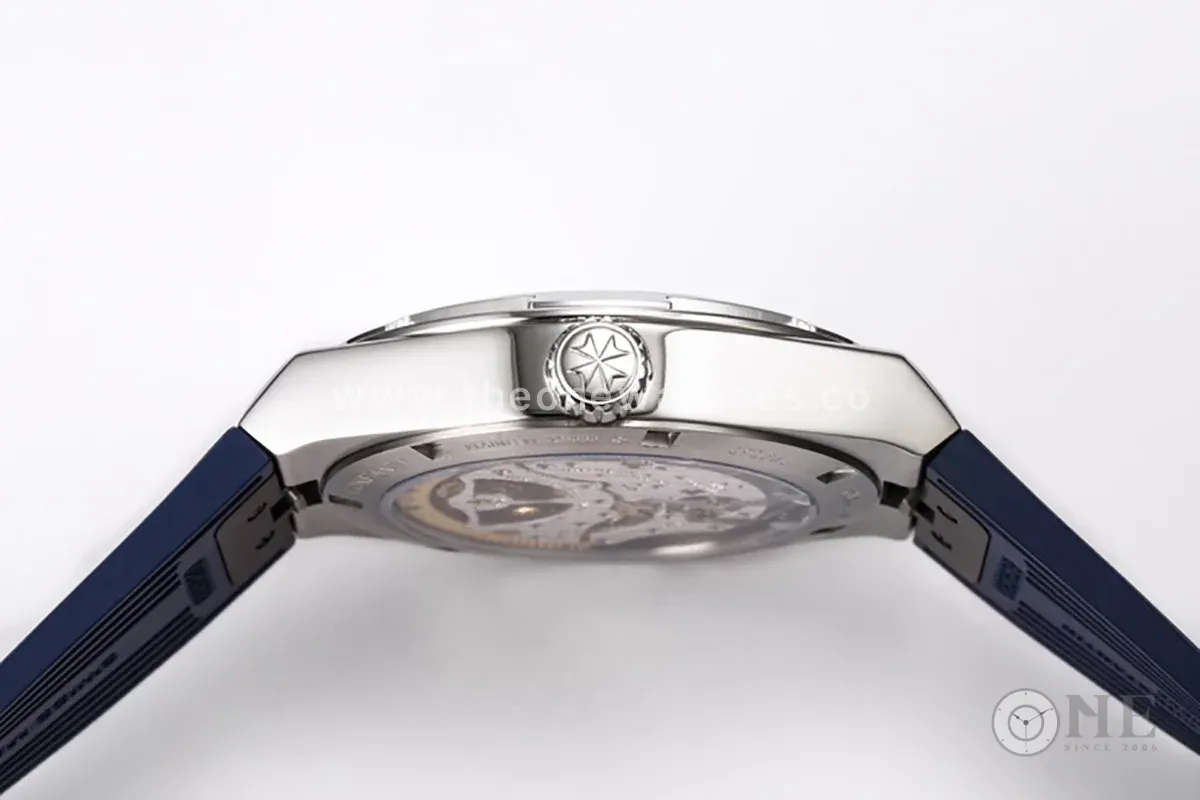 Overseas Tourbillion in Blue Rubber Strap