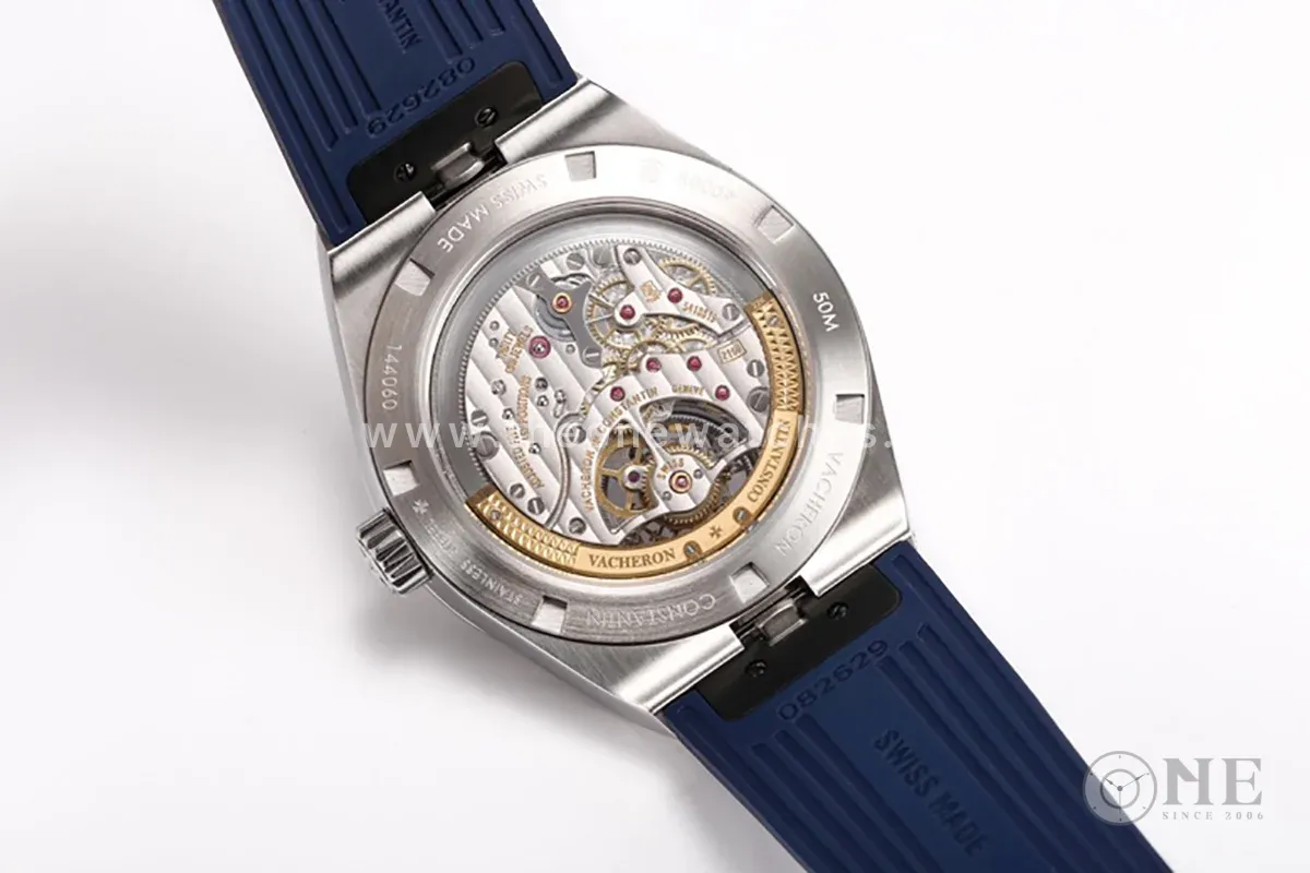 Overseas Tourbillion in Blue Rubber Strap