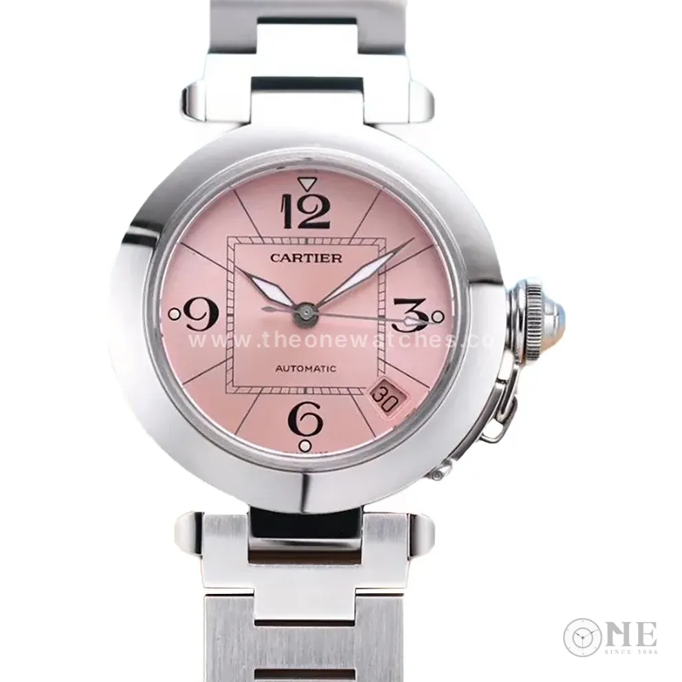Pasha de Cartier Pink Dial 35mm in Bracelet