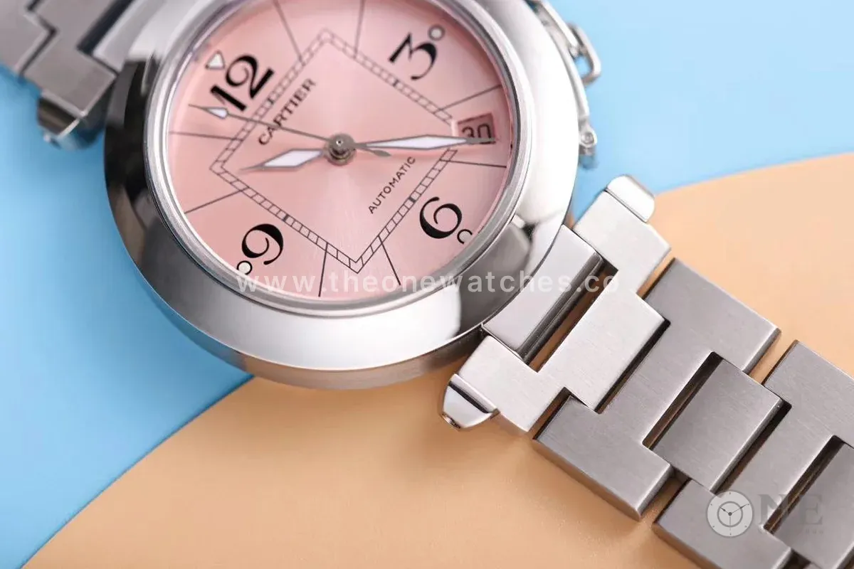 Pasha de Cartier Pink Dial 35mm in Bracelet