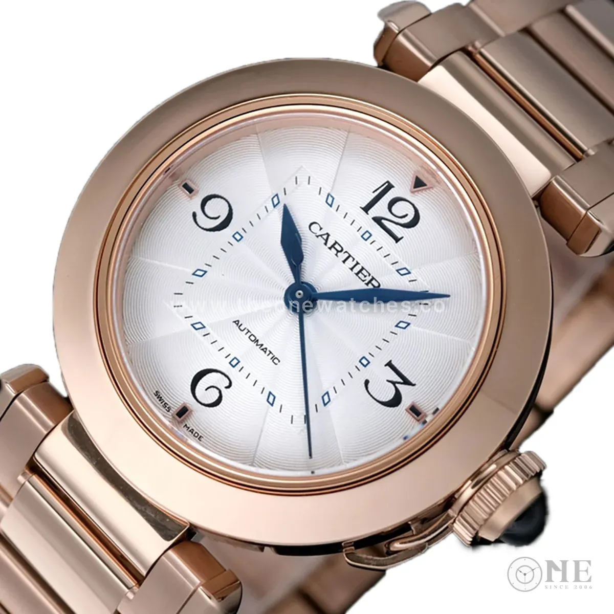 Pasha de Cartier White Dial 35mm in Rose Gold