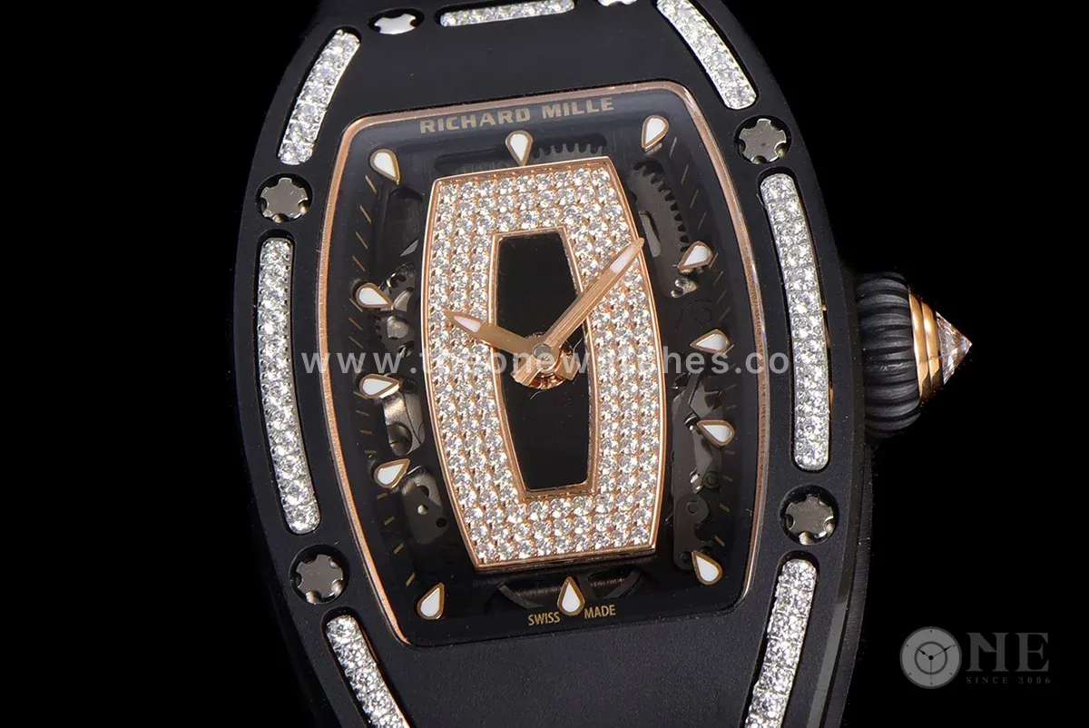 RM 007 Automatic Ladies Ceramique Noire Serti