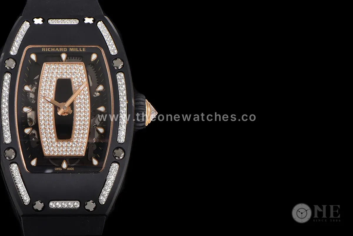 RM 007 Automatic Ladies Ceramique Noire Serti
