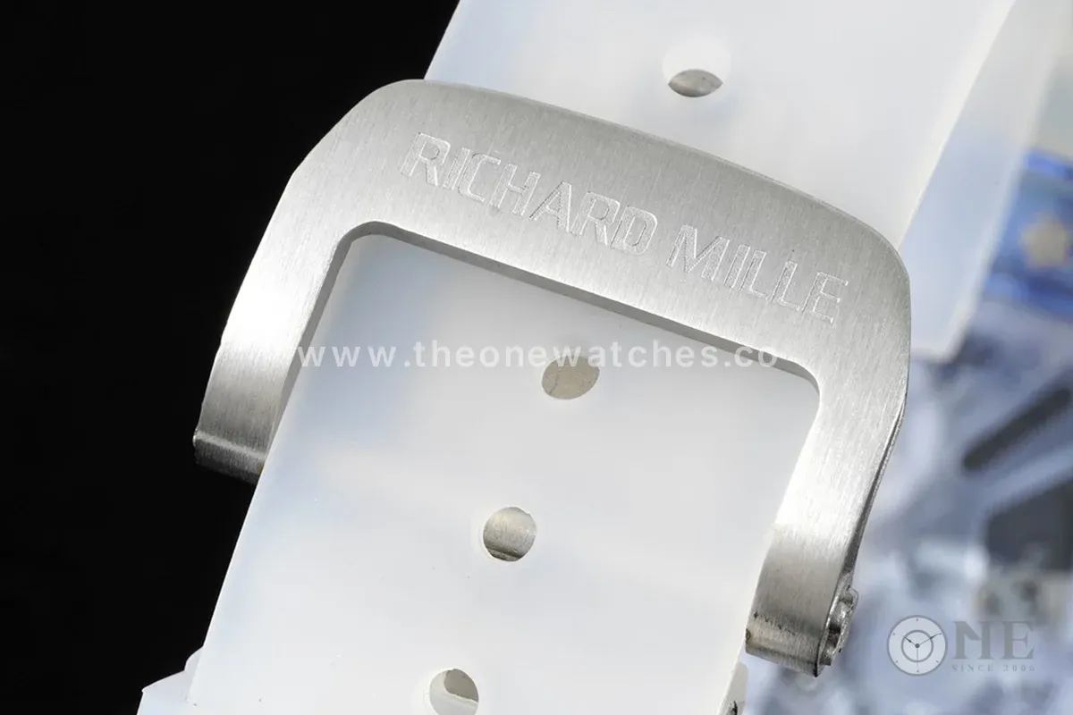 RM 012-01 Tourbillon Blue Sapphire on Transparent Rubber Strap