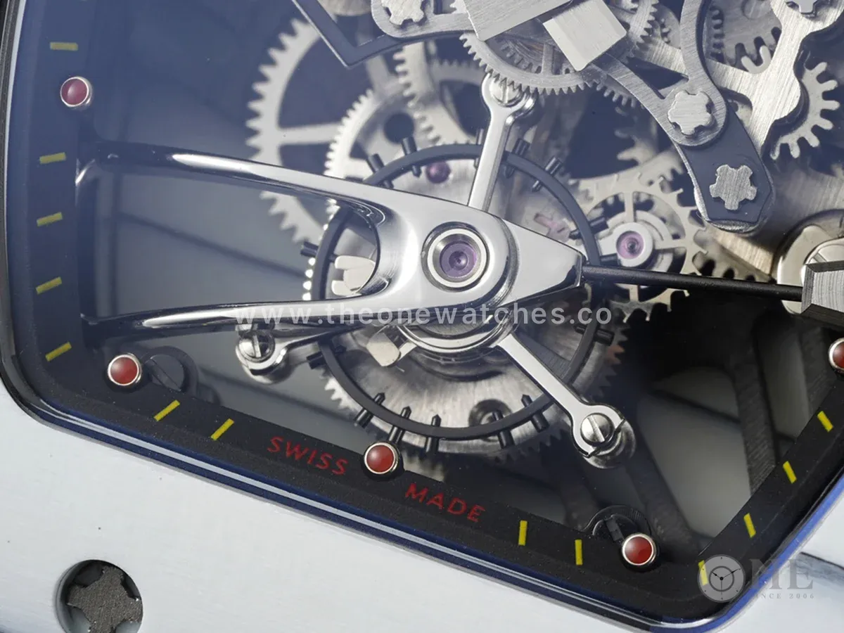 RM 027-02 Tourbillon Rafael Nadal White NTPT on Black Rubber Strap