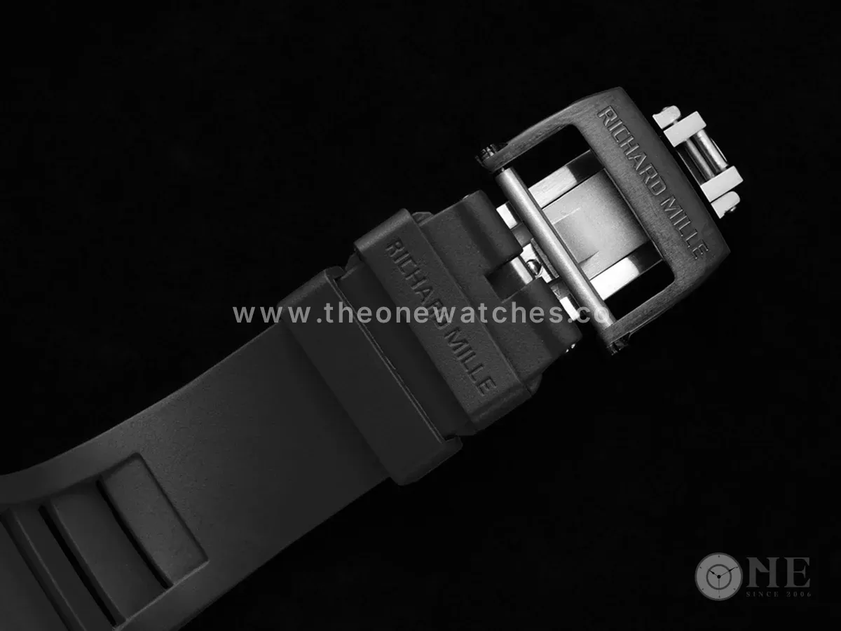 RM 027-02 Tourbillon Rafael Nadal White NTPT on Black Rubber Strap