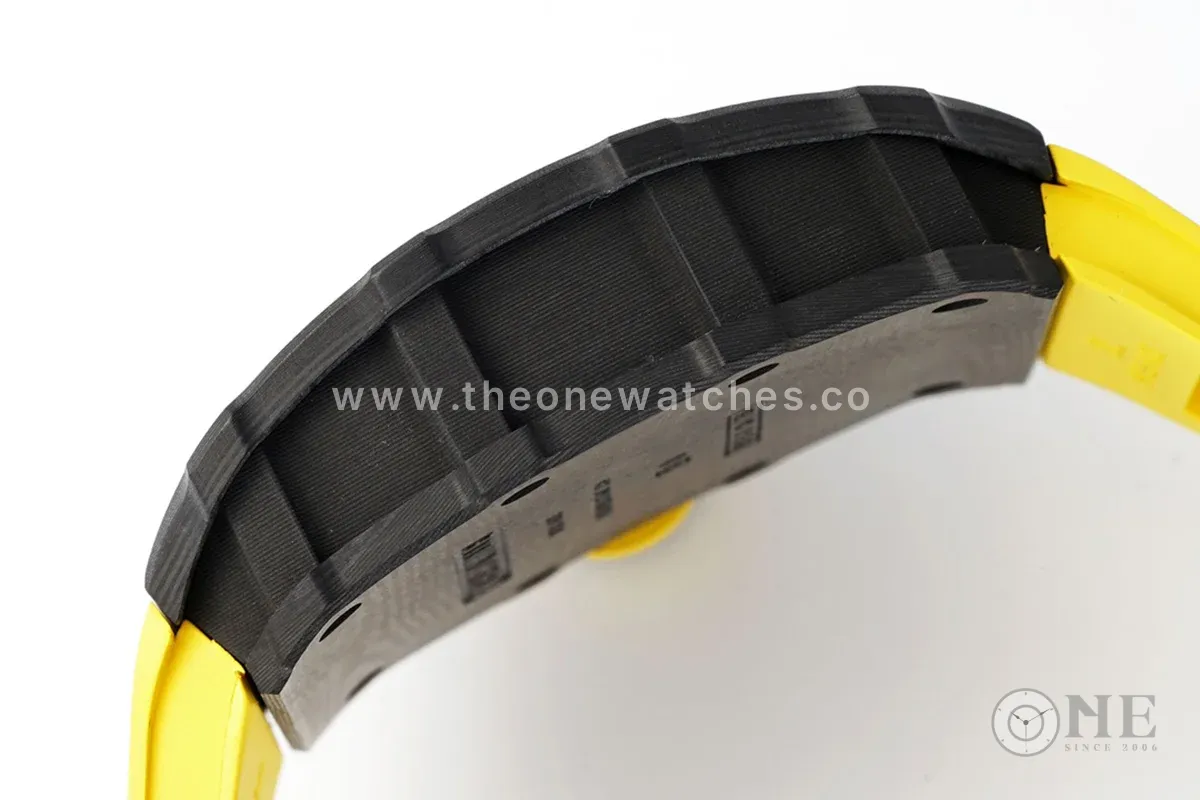 RM 035-01 Rafael Nadal NTPT Carbon on Yellow Rubber Strap (Sonic)