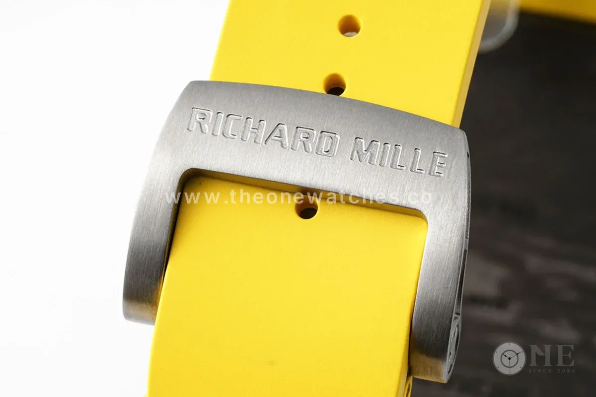 RM 035-01 Rafael Nadal NTPT Carbon on Yellow Rubber Strap (Sonic)