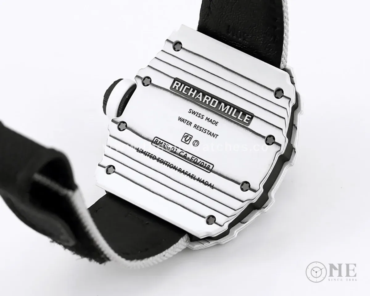 RM 035-01 Rafael Nadal White NTPT on White Nylon Strap