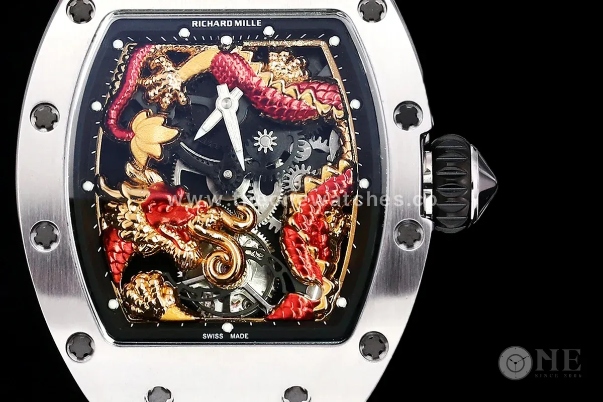 RM 057 Tourbillon Dragon in White Gold
