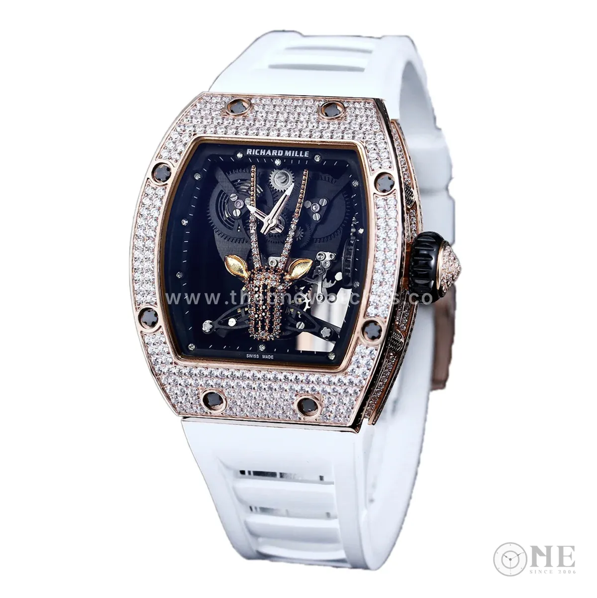 RM 51-05 Oryx Tourbillon in Rose Gold with Diamond Bezel