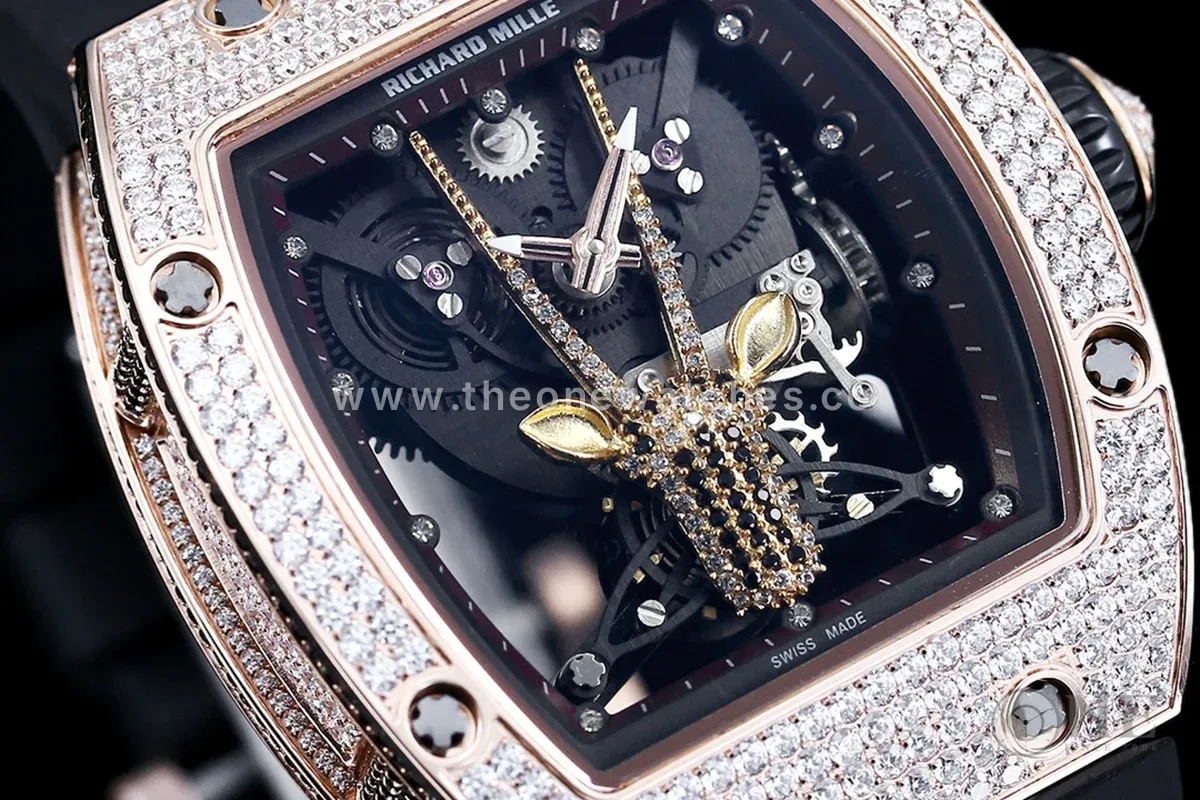 RM 51-05 Oryx Tourbillon in Rose Gold with Diamond Bezel