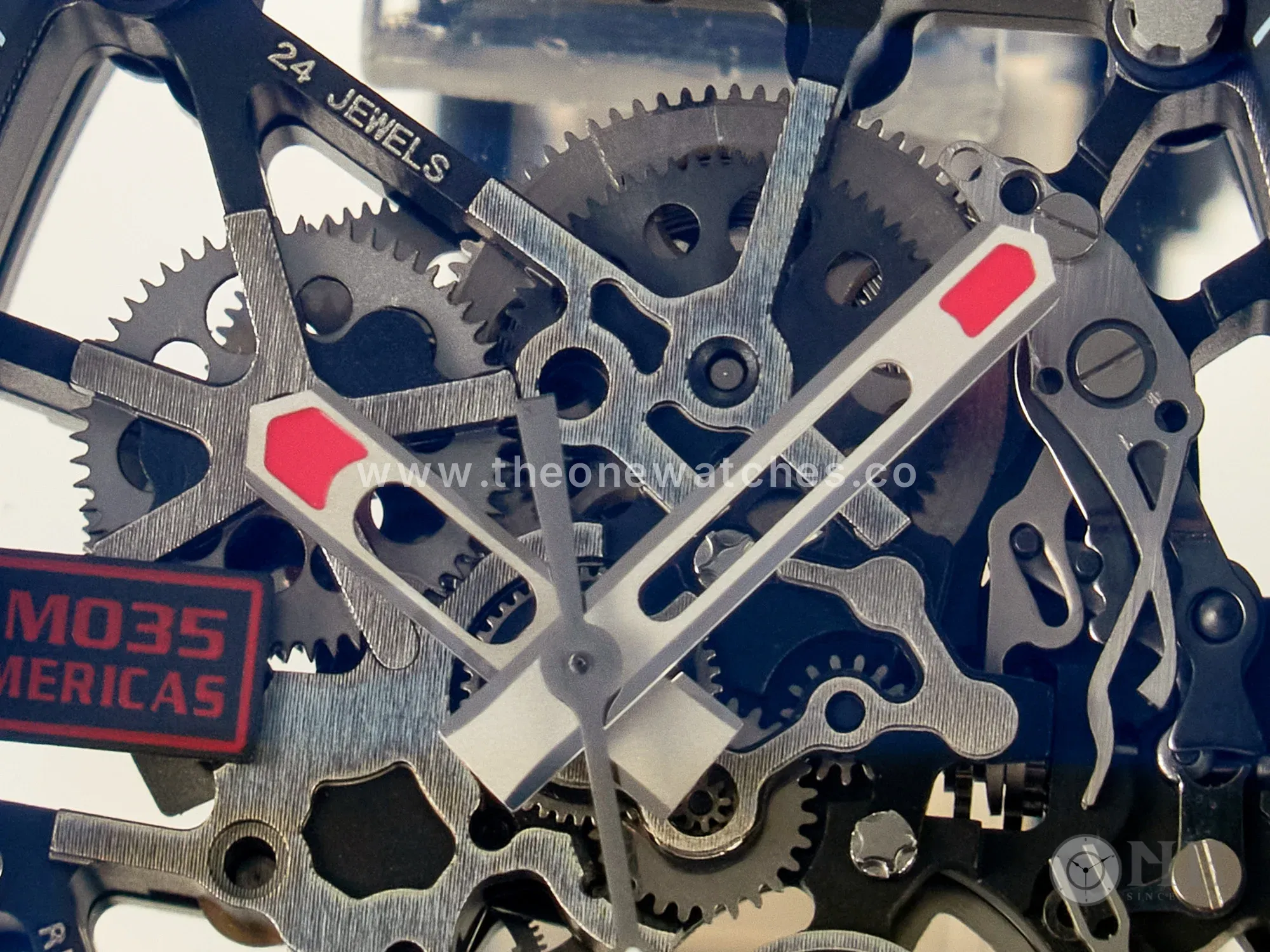RM035-02 Black Ceramic SONIC Best Edition Skeleton Dial on Black Rubber Strap Clone RMUL1