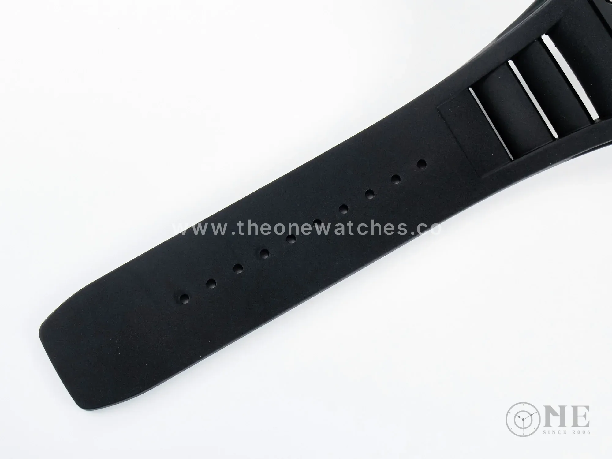 RM035-02 Black Ceramic SONIC Best Edition Skeleton Dial on Black Rubber Strap Clone RMUL1