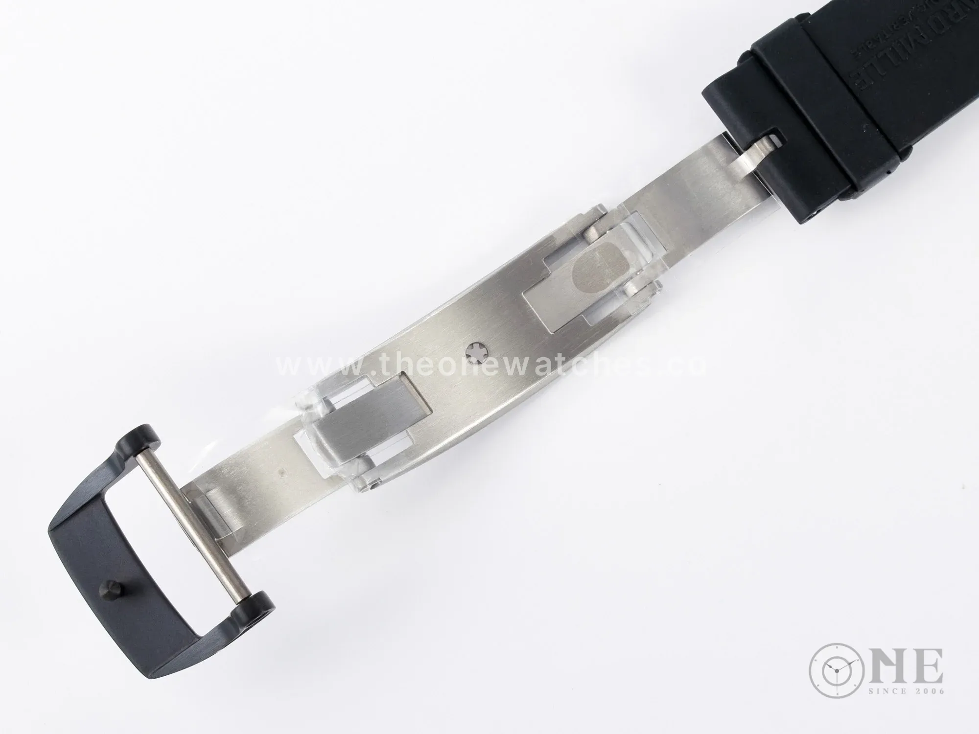 RM035-02 Black Ceramic SONIC Best Edition Skeleton Dial on Black Rubber Strap Clone RMUL1