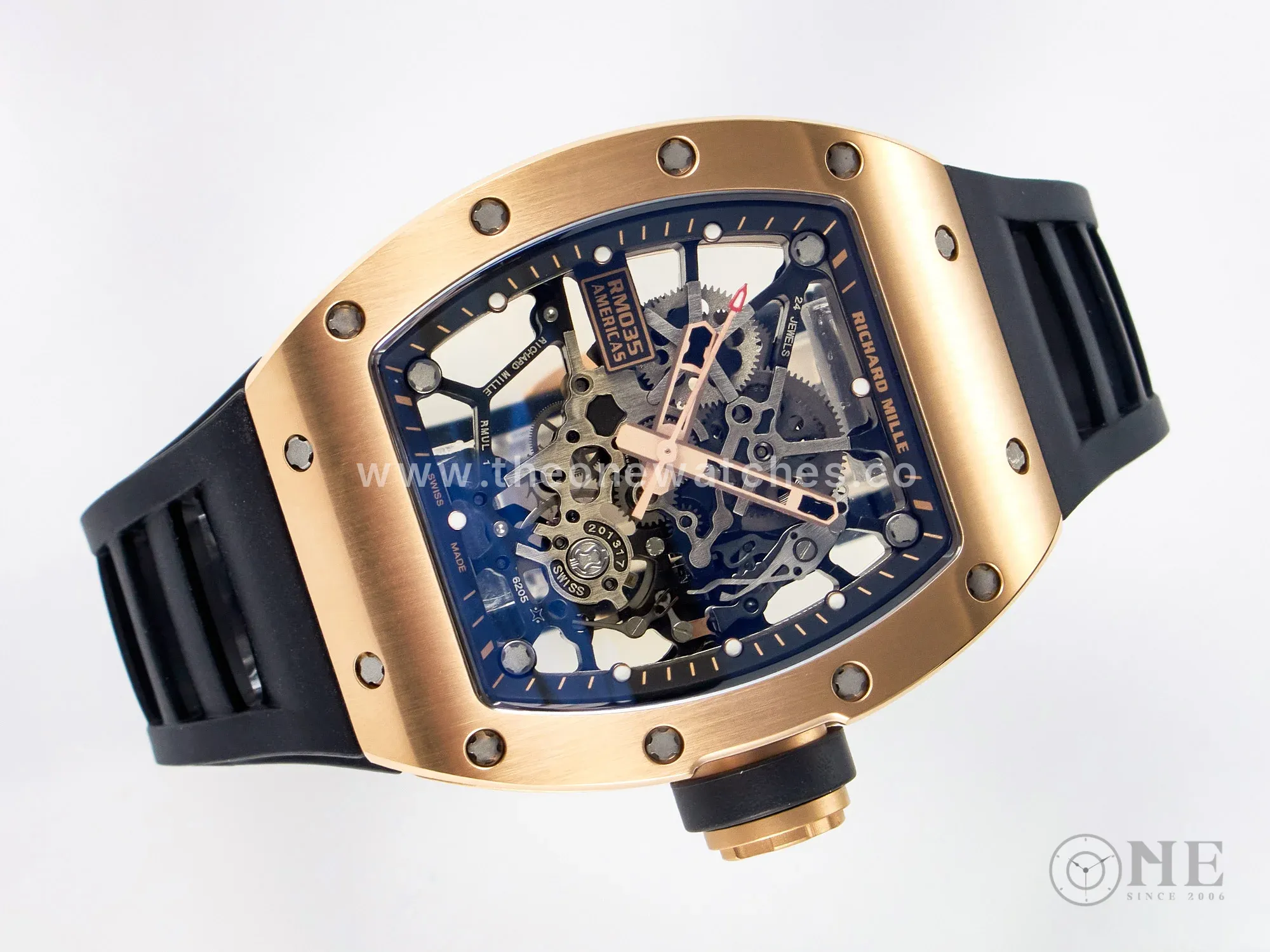 RM035-02 RG SONIC Best Edition Skeleton Dial on Black Rubber Strap Clone RMUL1