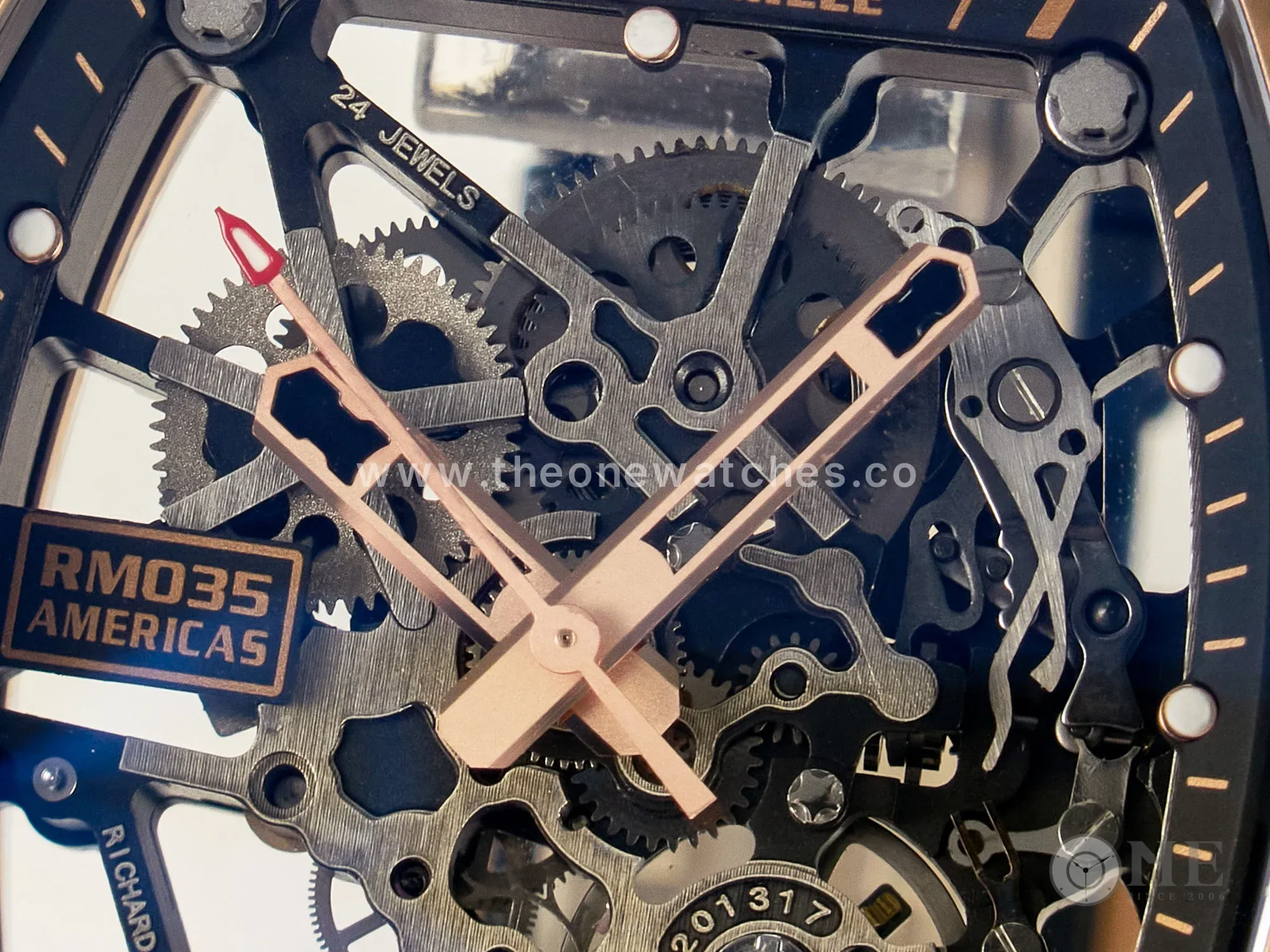 RM035-02 RG SONIC Best Edition Skeleton Dial on Black Rubber Strap Clone RMUL1