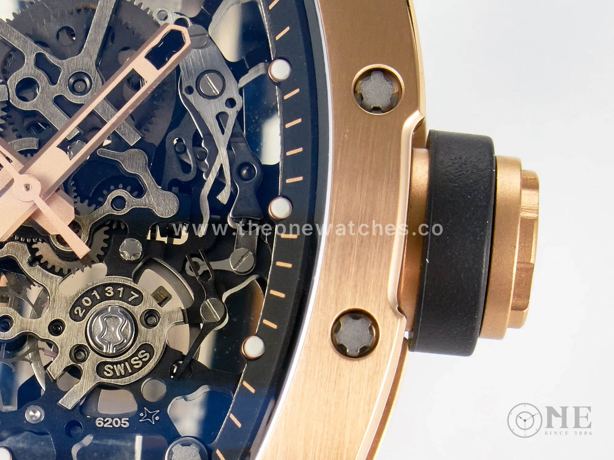RM035-02 RG SONIC Best Edition Skeleton Dial on Black Rubber Strap Clone RMUL1