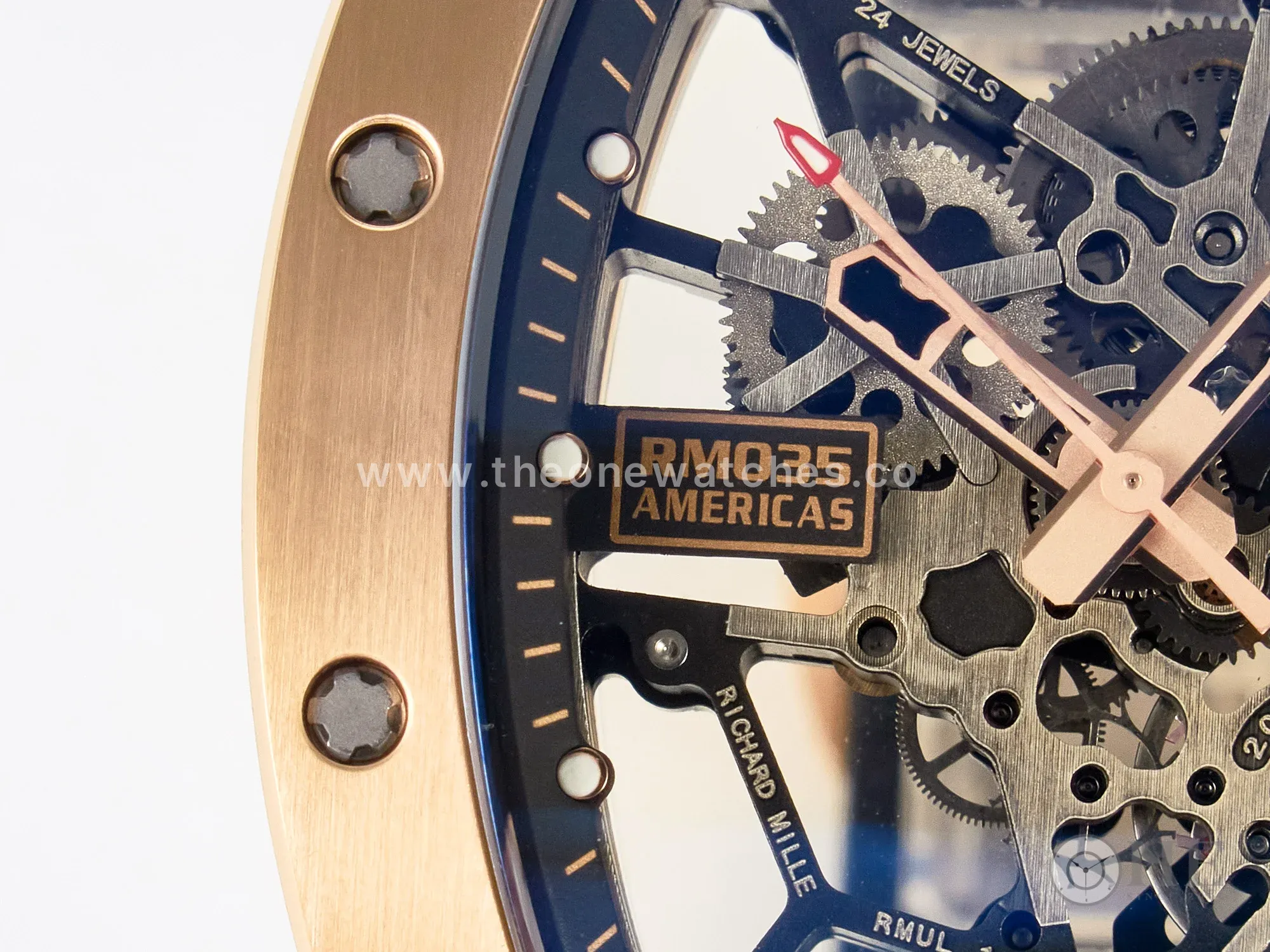 RM035-02 RG SONIC Best Edition Skeleton Dial on Black Rubber Strap Clone RMUL1