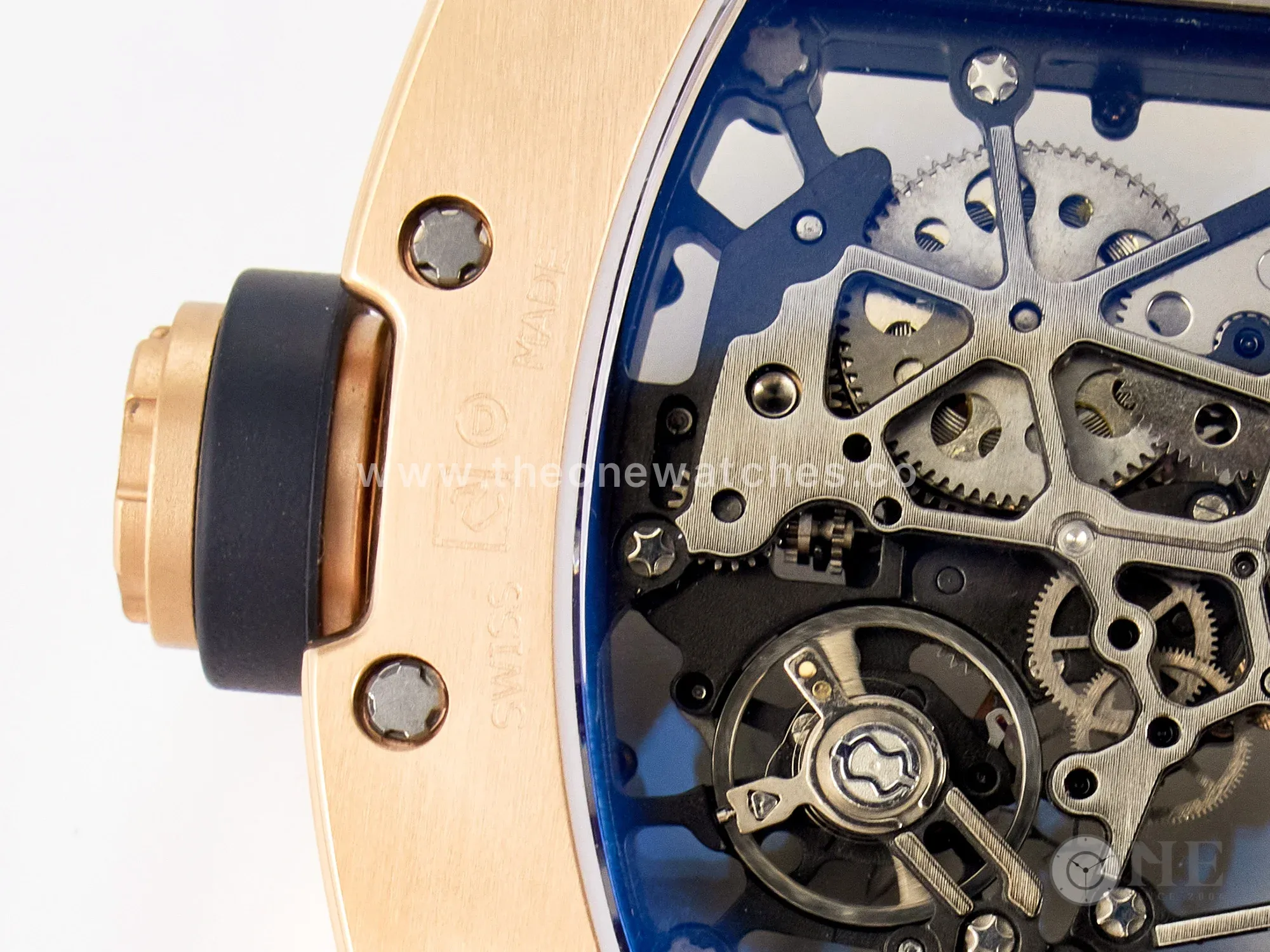RM035-02 RG SONIC Best Edition Skeleton Dial on Black Rubber Strap Clone RMUL1