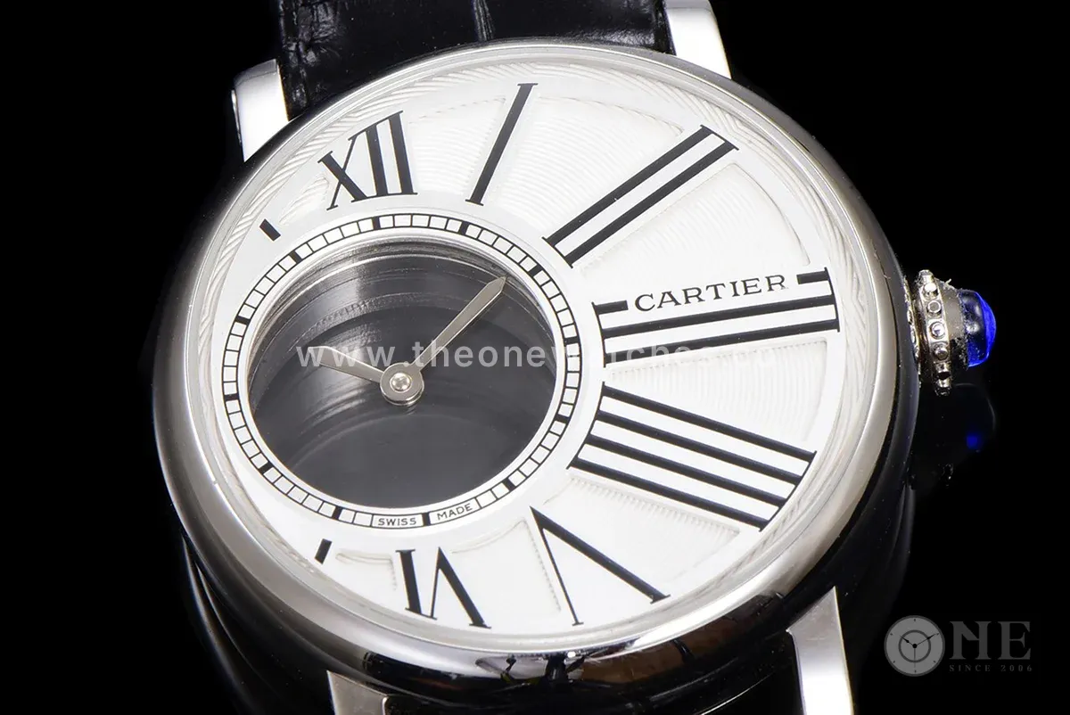 Rotonde De Cartier White Dial in Steel