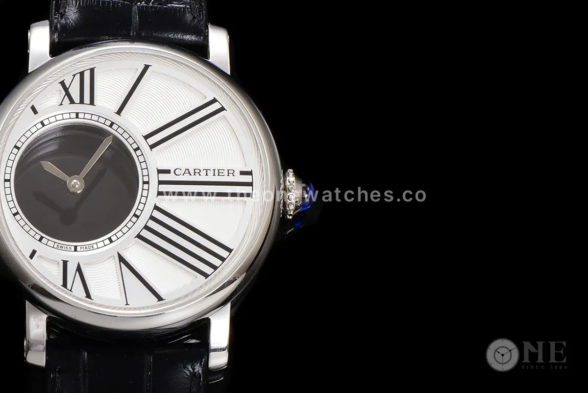Rotonde De Cartier White Dial in Steel