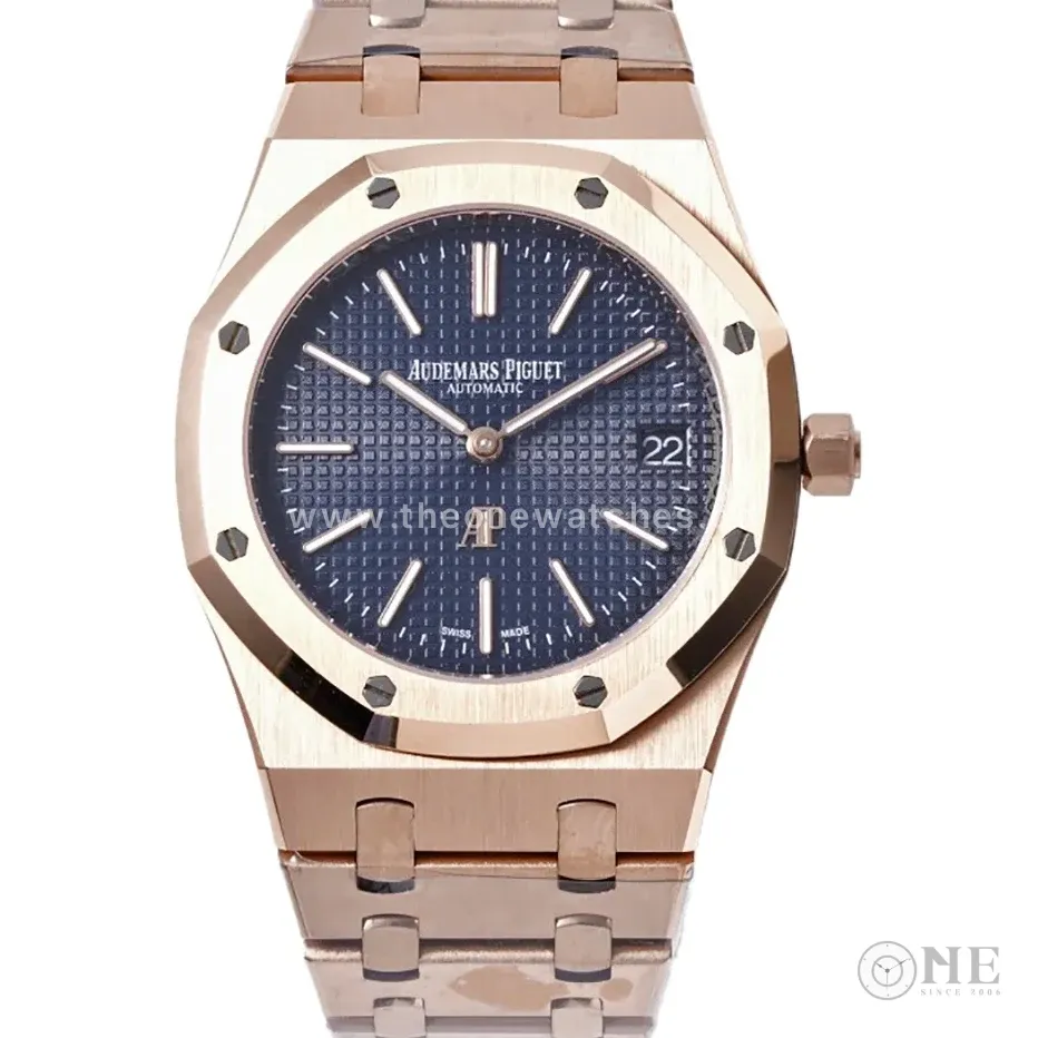 Royal Oak 15202 Blue Dial in Rose Gold