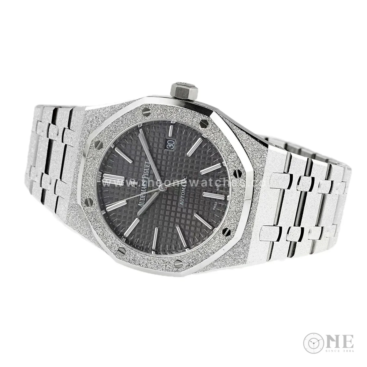 Royal Oak 15450ST 37mm Grey Dial in Frosted Gold