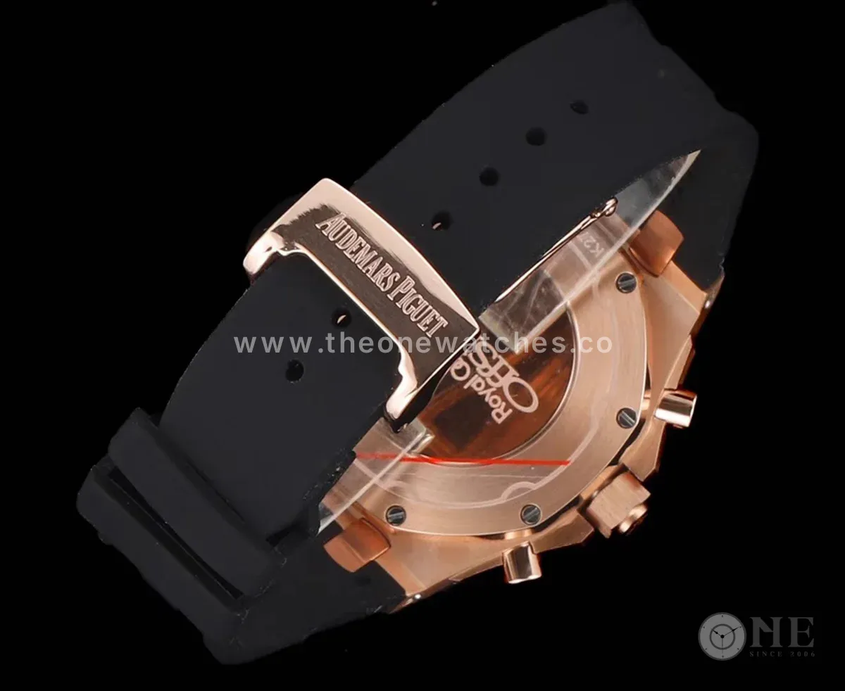 Royal Oak Offshore Selfwinding Chronograph 37mm White/Black Dial in Rose Gold