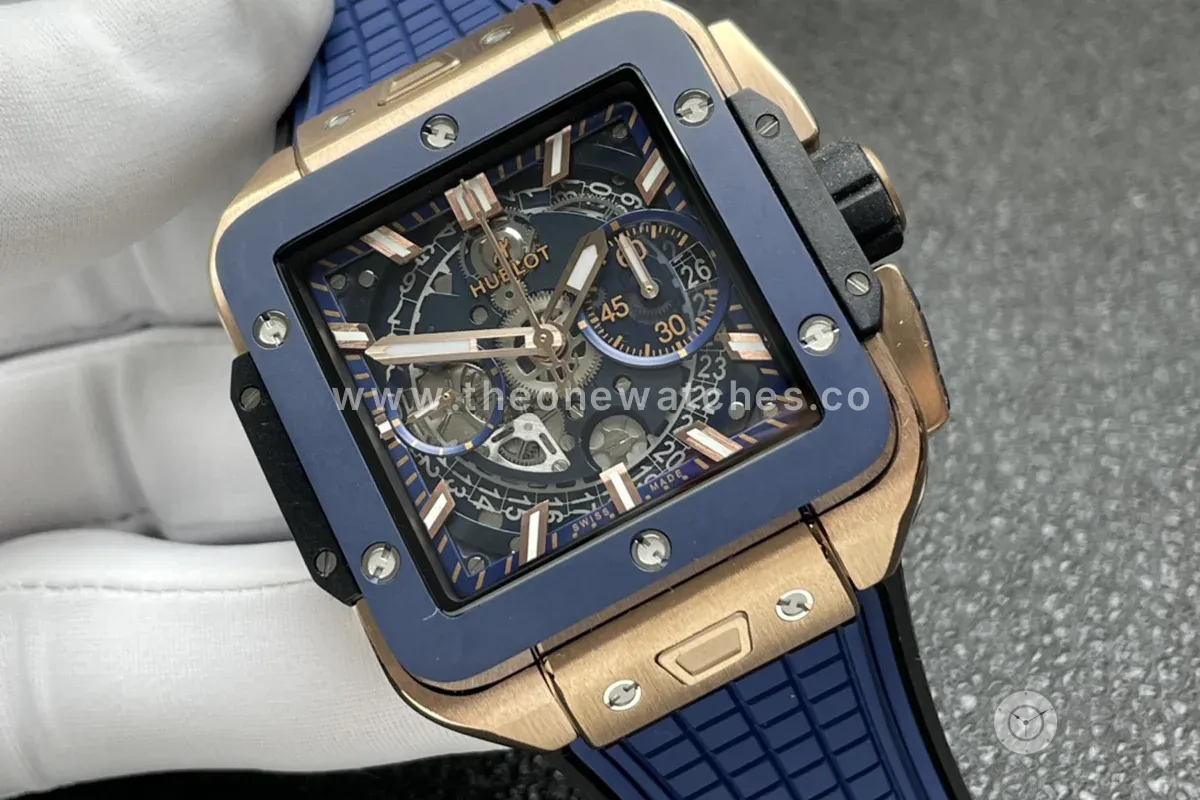 Square Bang Unico Gold Blue Ceramic