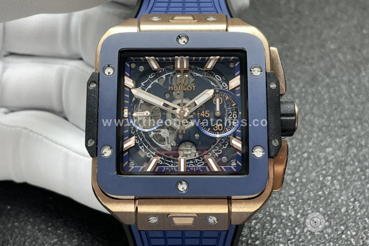Square Bang Unico Gold Blue Ceramic