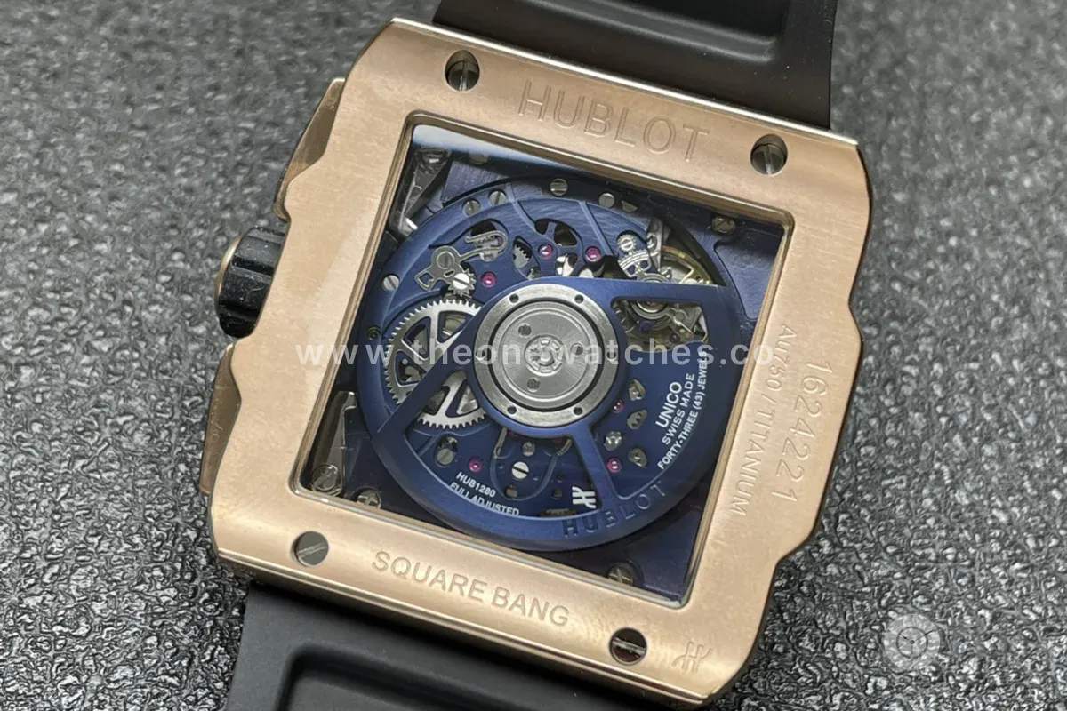 Square Bang Unico Gold Blue Ceramic