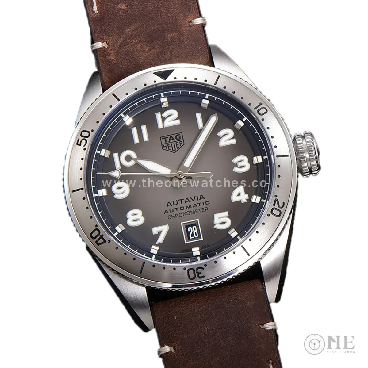 Tag Heuer Autavia Caliber 5 Grey Dial on Leather Strap
