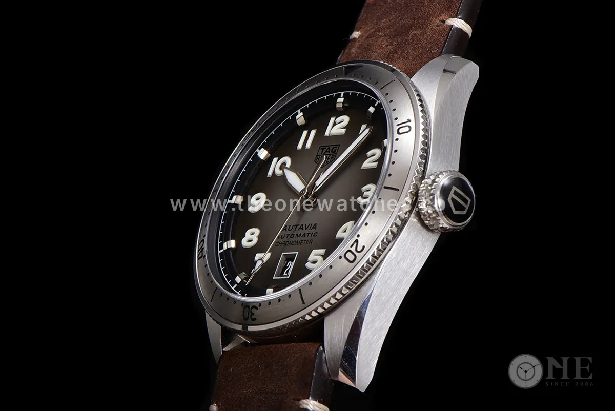 Tag Heuer Autavia Caliber 5 Grey Dial on Leather Strap